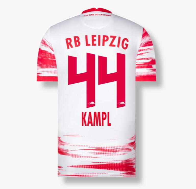 2021/22 RB Leipzig Home Kit Soccer Jersey KAMPL 44 printing